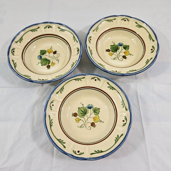 Metlox Poppytrail Vernon Ware California Gigi Rim Appetizer Dessert Plates – 3 - Picture 9 of 14